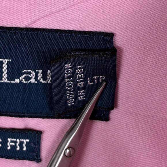 VTG Ralph Lauren Mens 2XB Pink Blue Pony Preppy Classic Resort Camp Golf Shirt - Picture 6 of 8